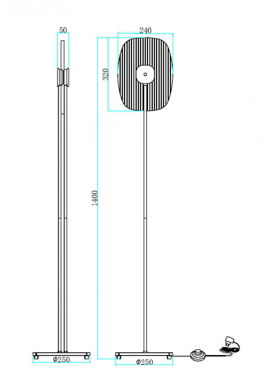 Торшер Maytoni MOD152FL-L1BK