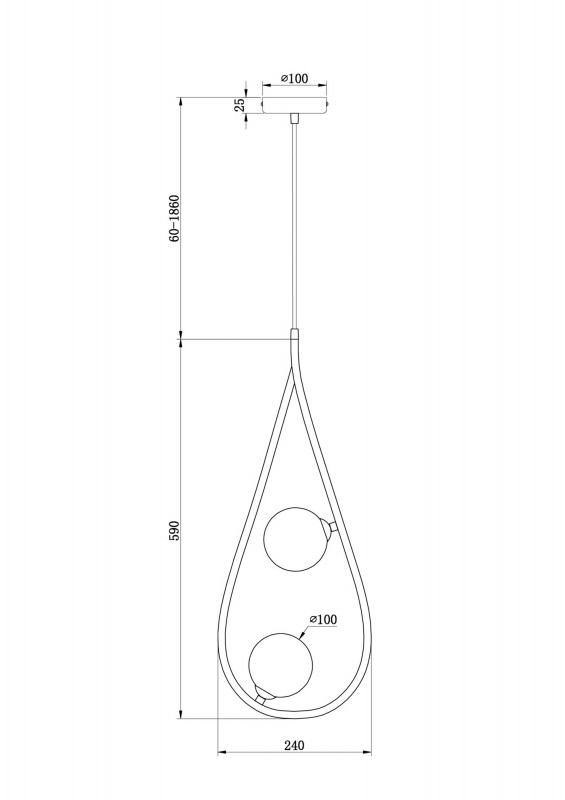 Подвесная люстра Freya FR4005PL-02B