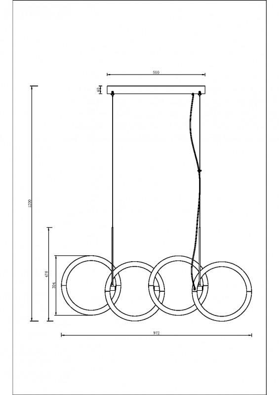 Подвесная люстра Maytoni MOD165PL-L40B3K